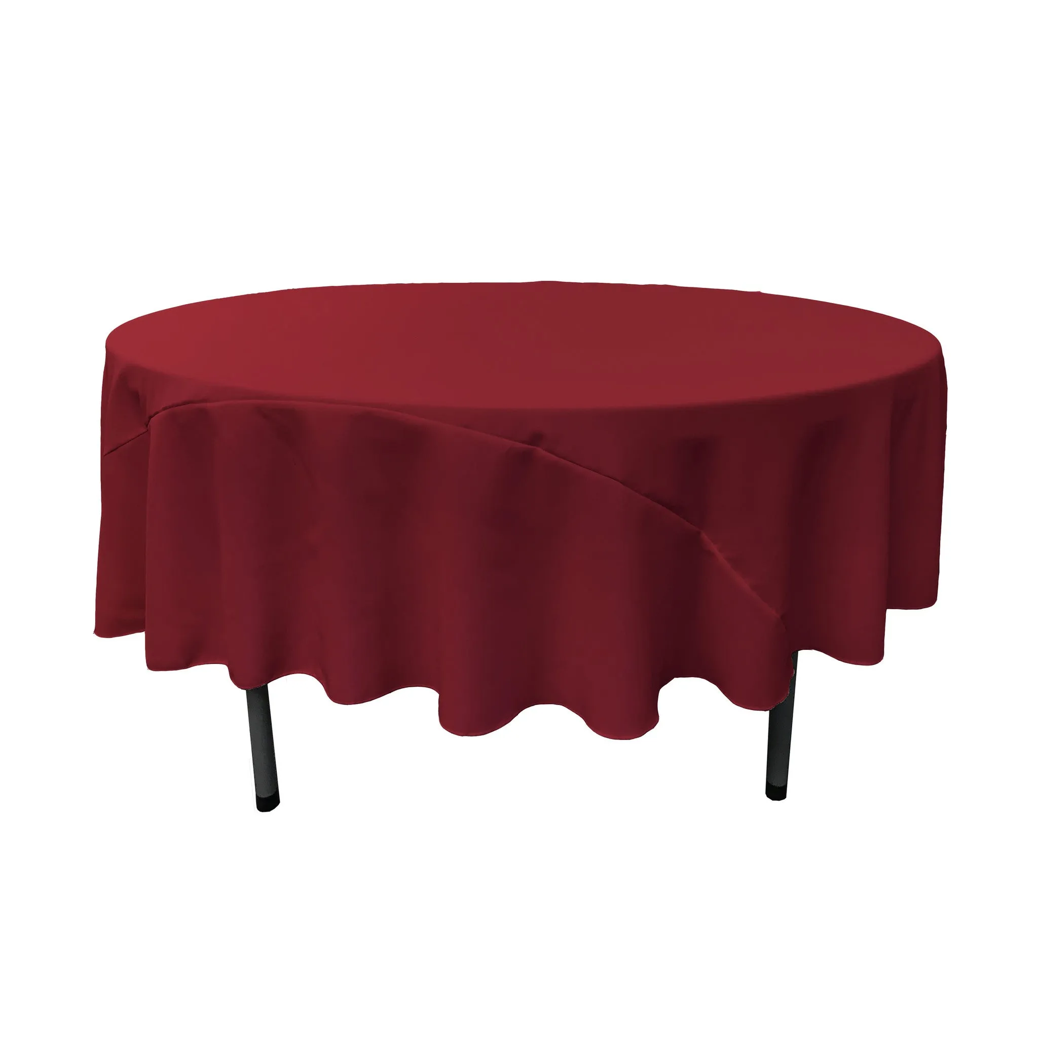 Polyester Poplin Round Tablecloth 90-Inch