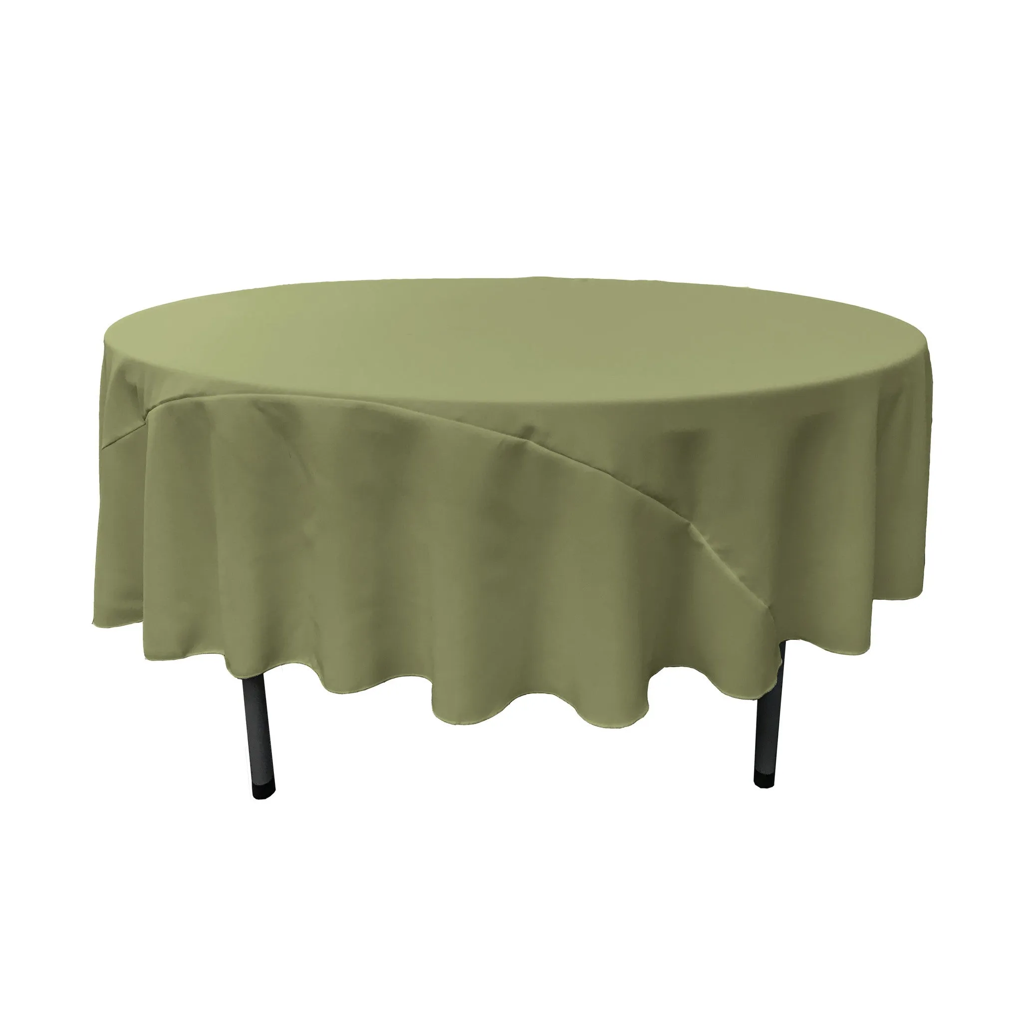 Polyester Poplin Round Tablecloth 90-Inch