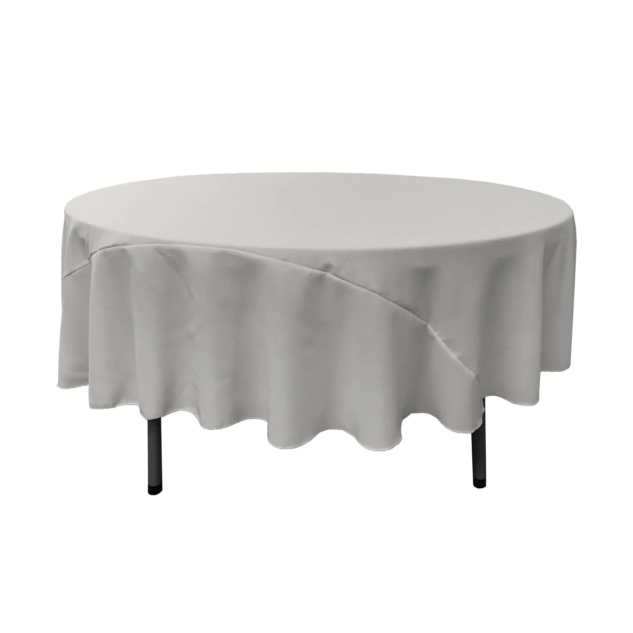 Polyester Poplin Round Tablecloth 90-Inch