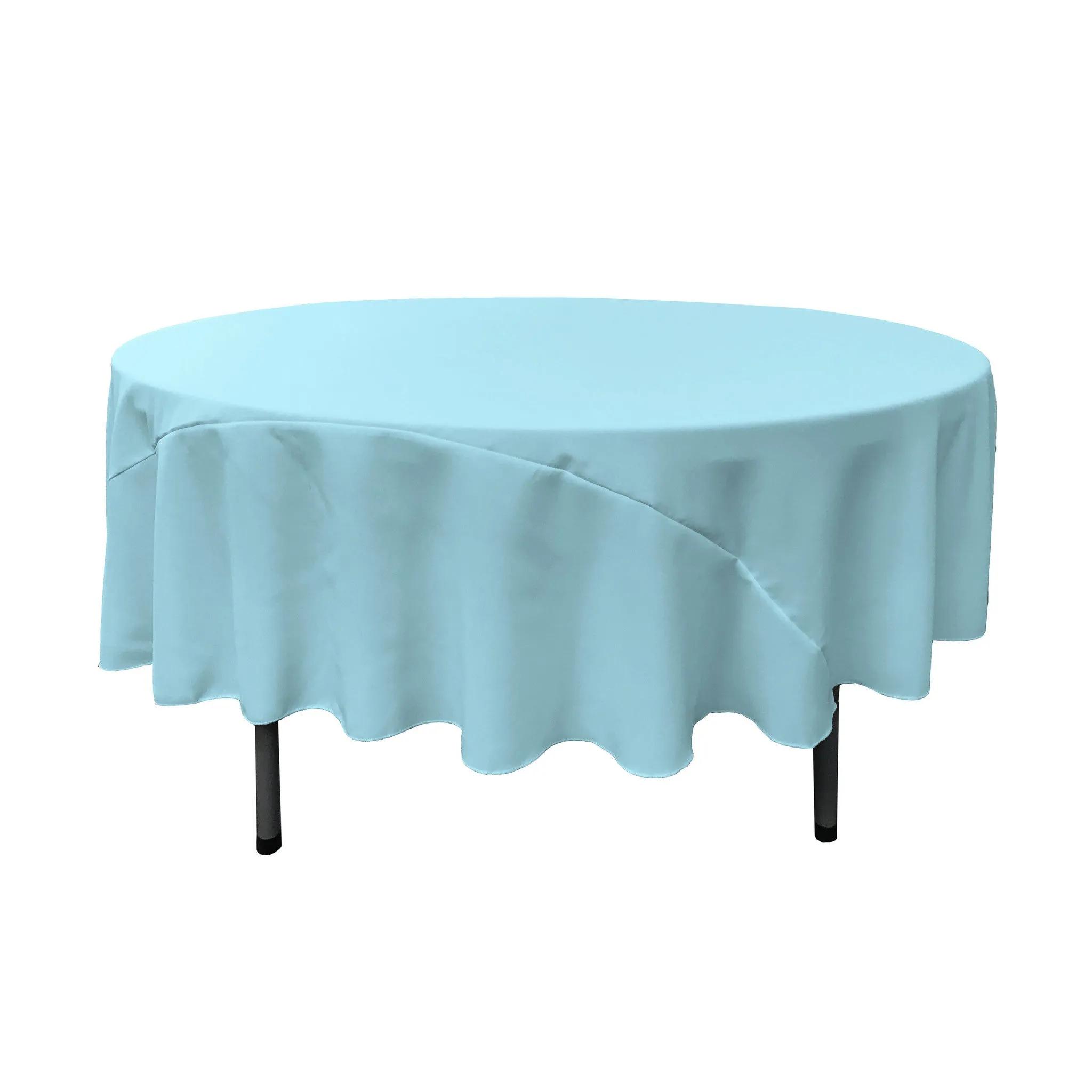 Polyester Poplin Round Tablecloth 90-Inch