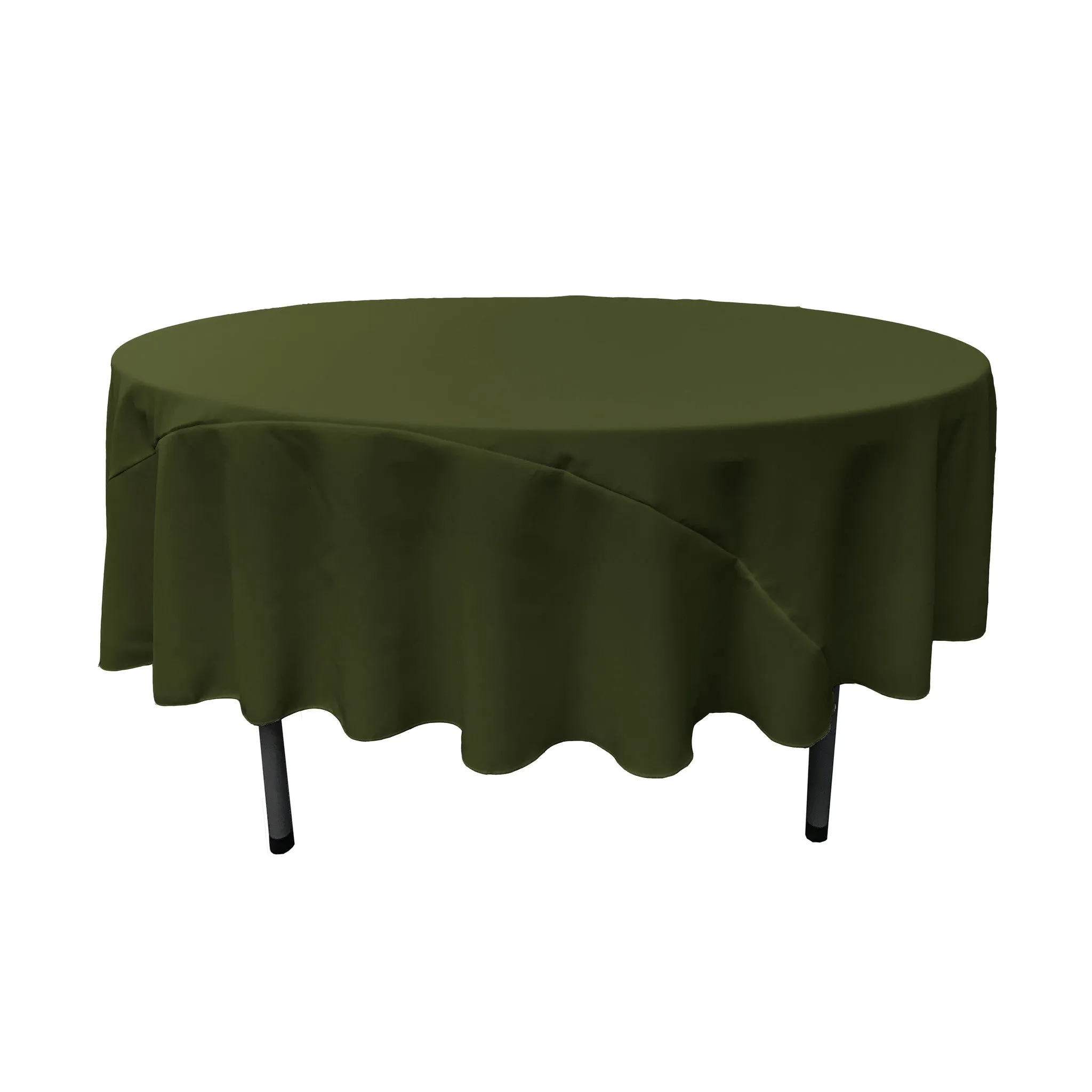 Polyester Poplin Round Tablecloth 90-Inch