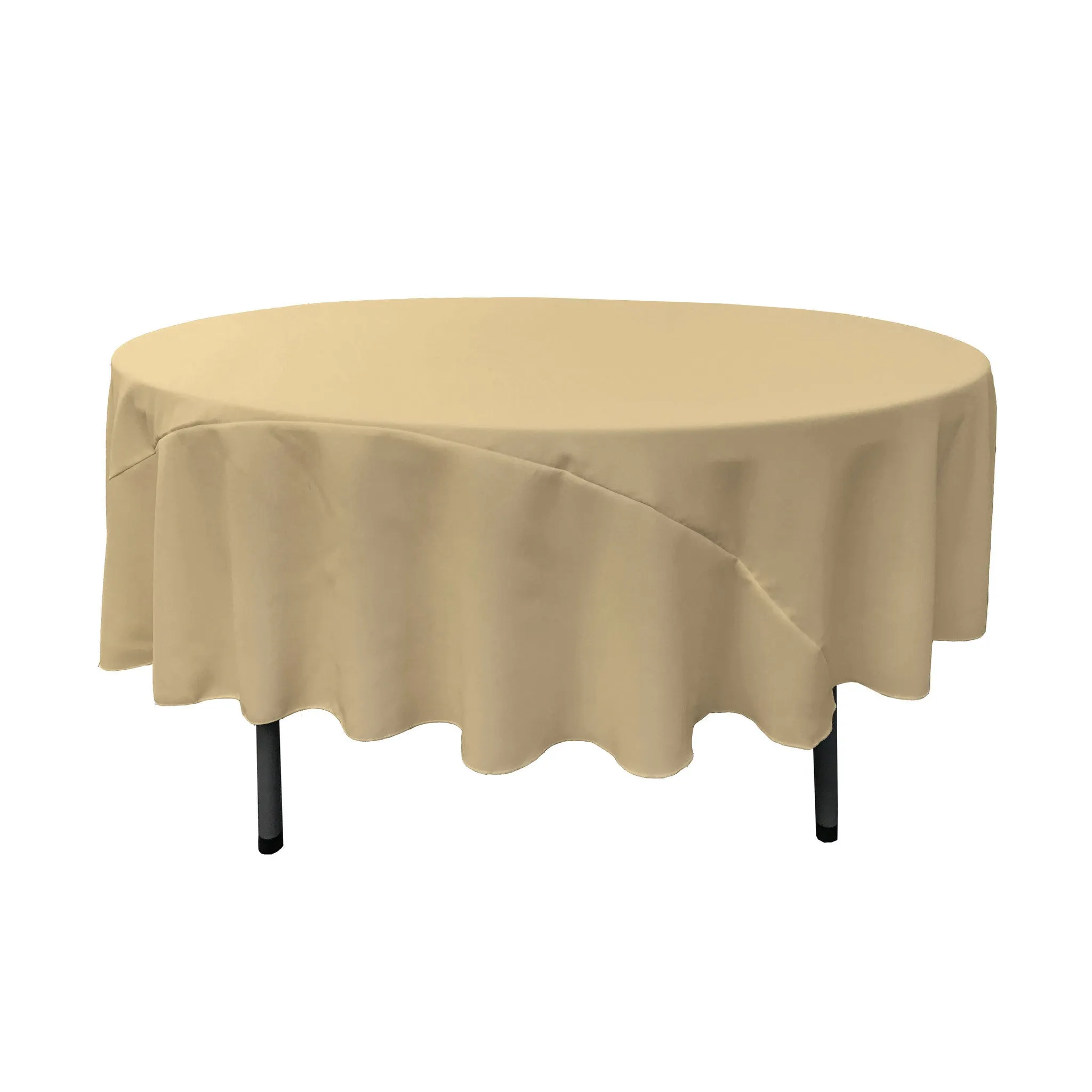 Polyester Poplin Round Tablecloth 90-Inch
