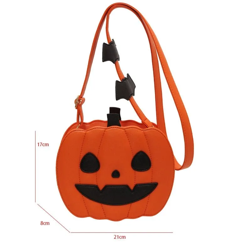 Pumpkin Patchwork Shoulder Bag for Unisex