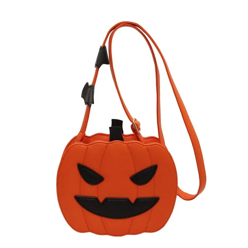 Pumpkin Patchwork Shoulder Bag for Unisex