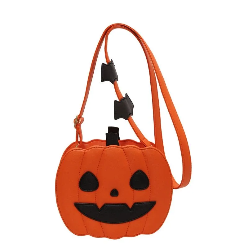 Pumpkin Patchwork Shoulder Bag for Unisex