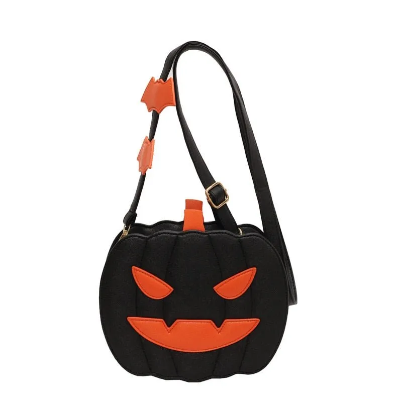 Pumpkin Patchwork Shoulder Bag for Unisex