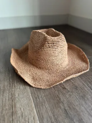 raffia packable hat
