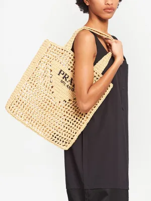 Raffia tote bag