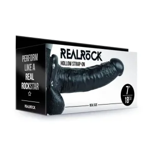 REALROCK Hollow Strapon with Balls - 18 cm