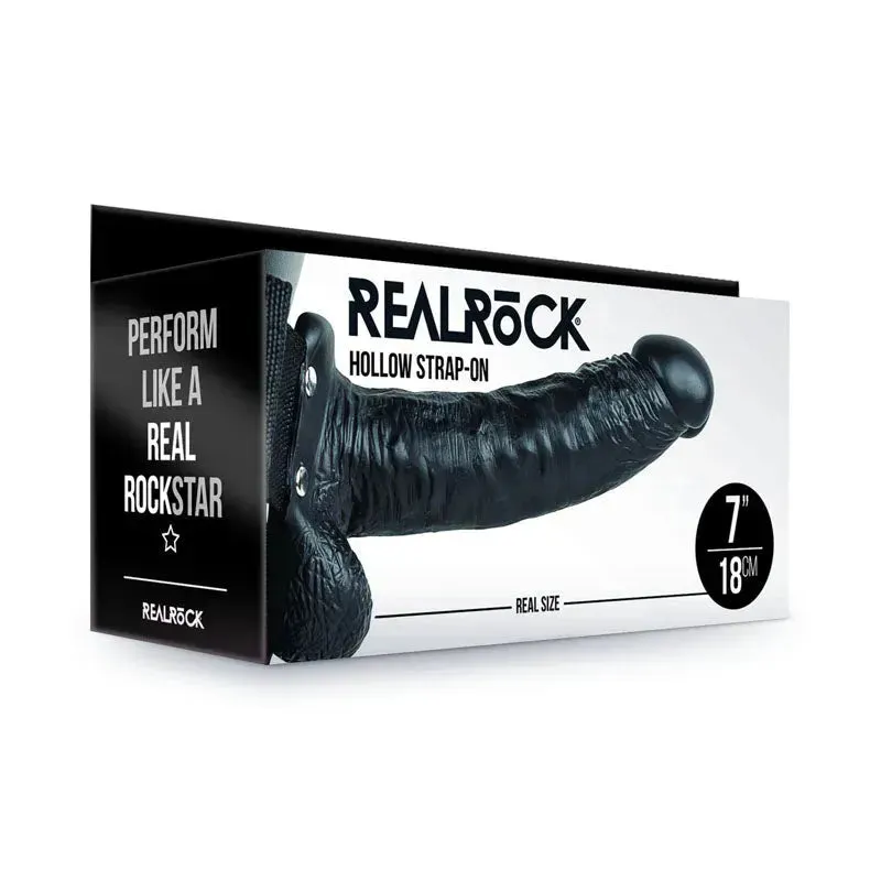 REALROCK Hollow Strapon with Balls - 18 cm