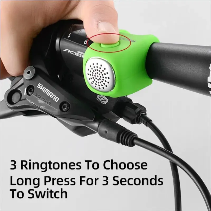 Rockbros electric cycling bell 90 db horn rainproof mtb bicycle handlebar silica gel shell ring