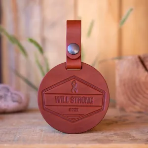 Round Leather Golf Bag Tag