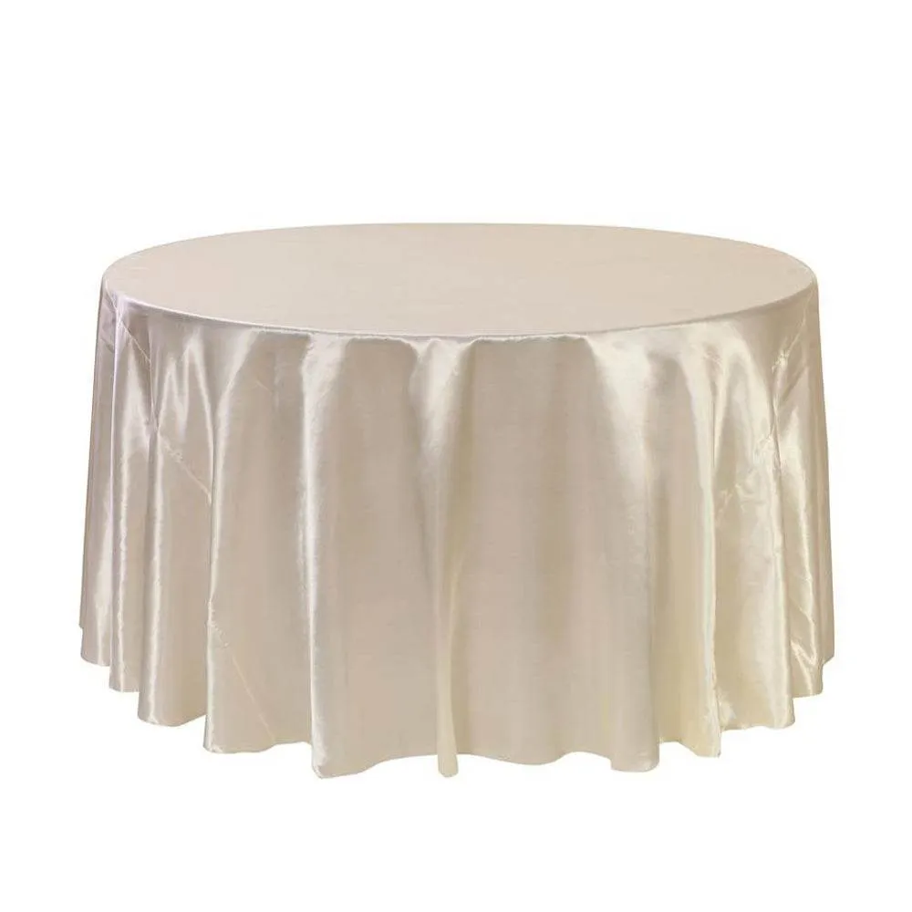 Round satin tablecloth