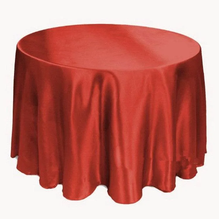 Round satin tablecloth