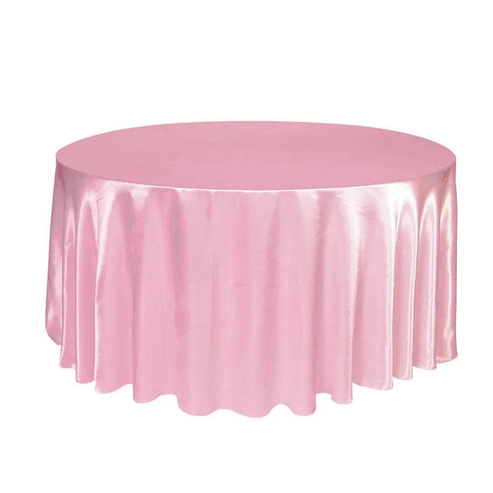 Round satin tablecloth