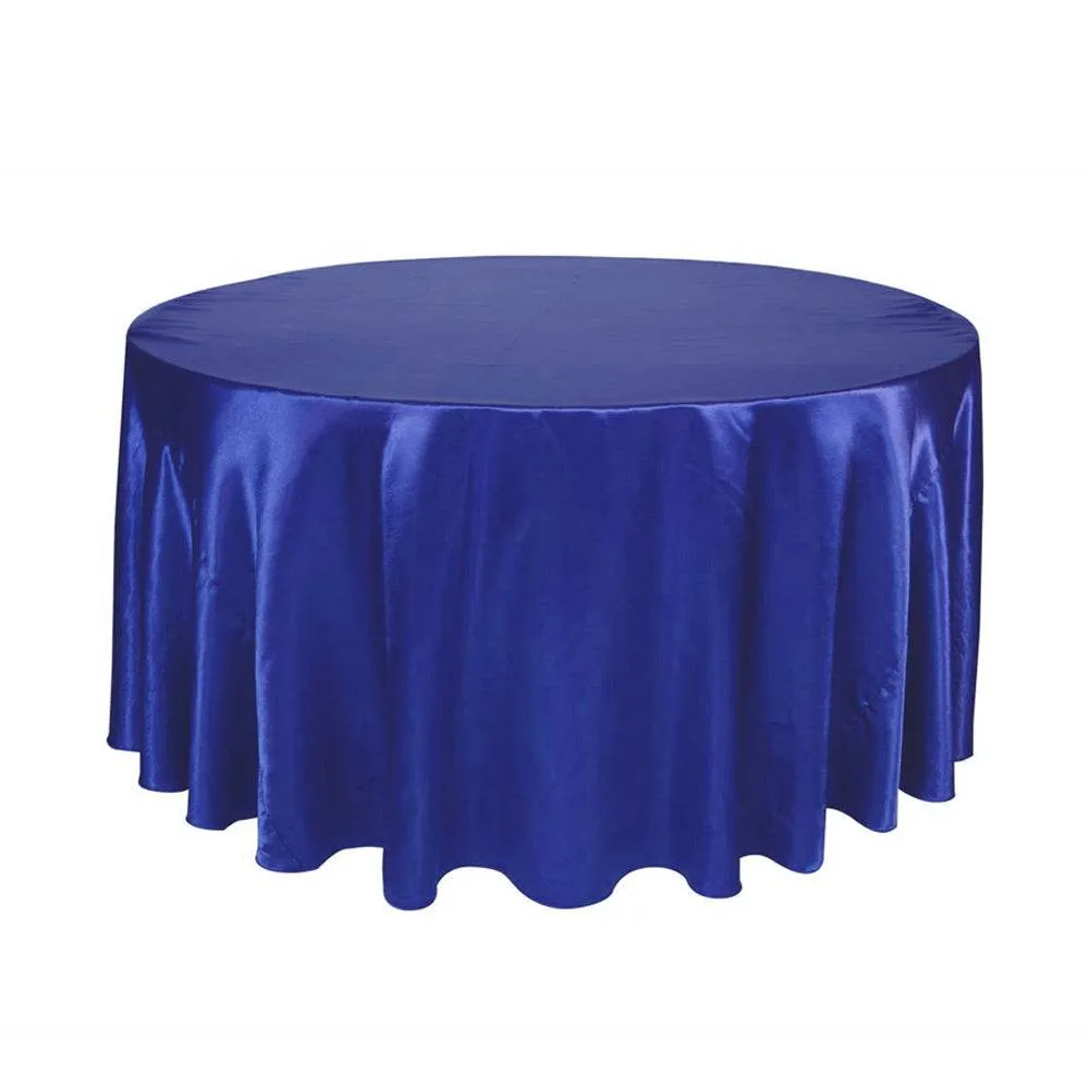 Round satin tablecloth