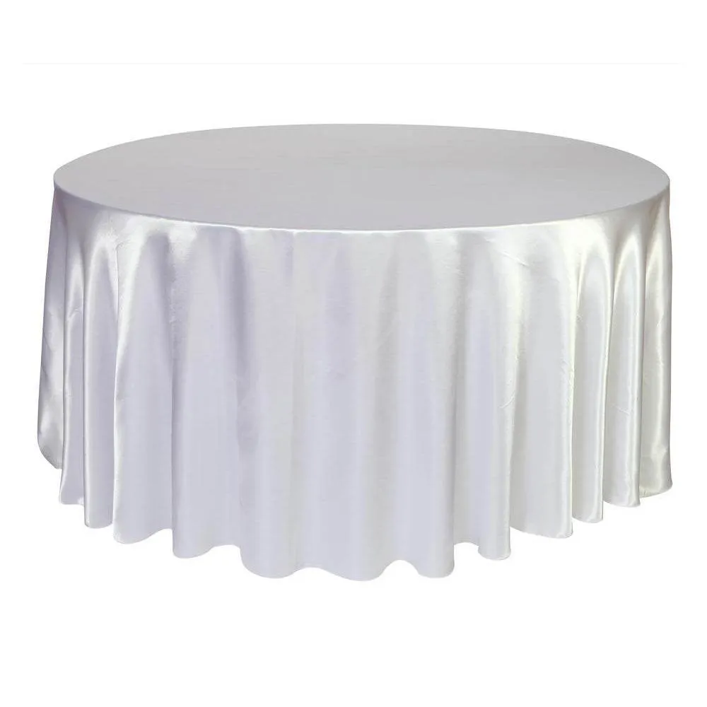Round satin tablecloth
