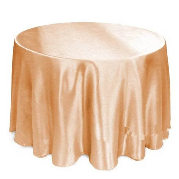 Round satin tablecloth