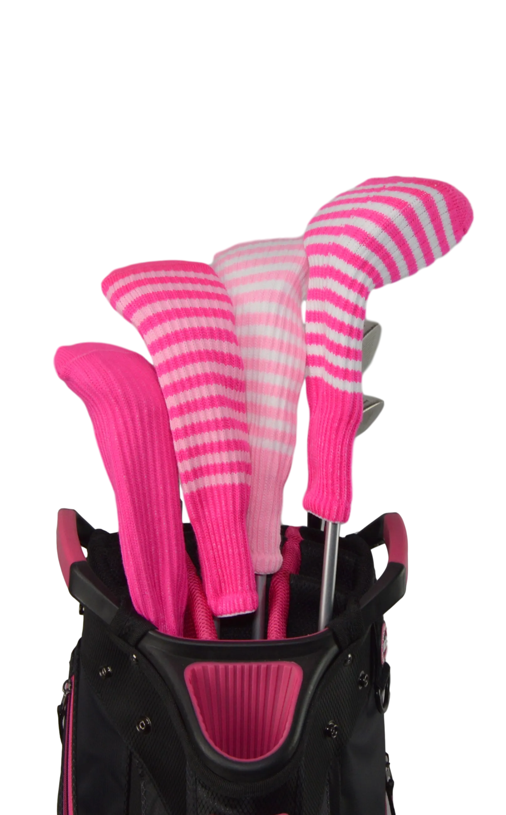 Ruby Pink and Black Club Sock Golf Headcover