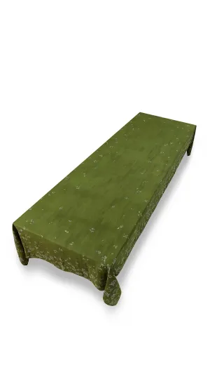 S&Bee Linen Tablecloth in Avocado Green