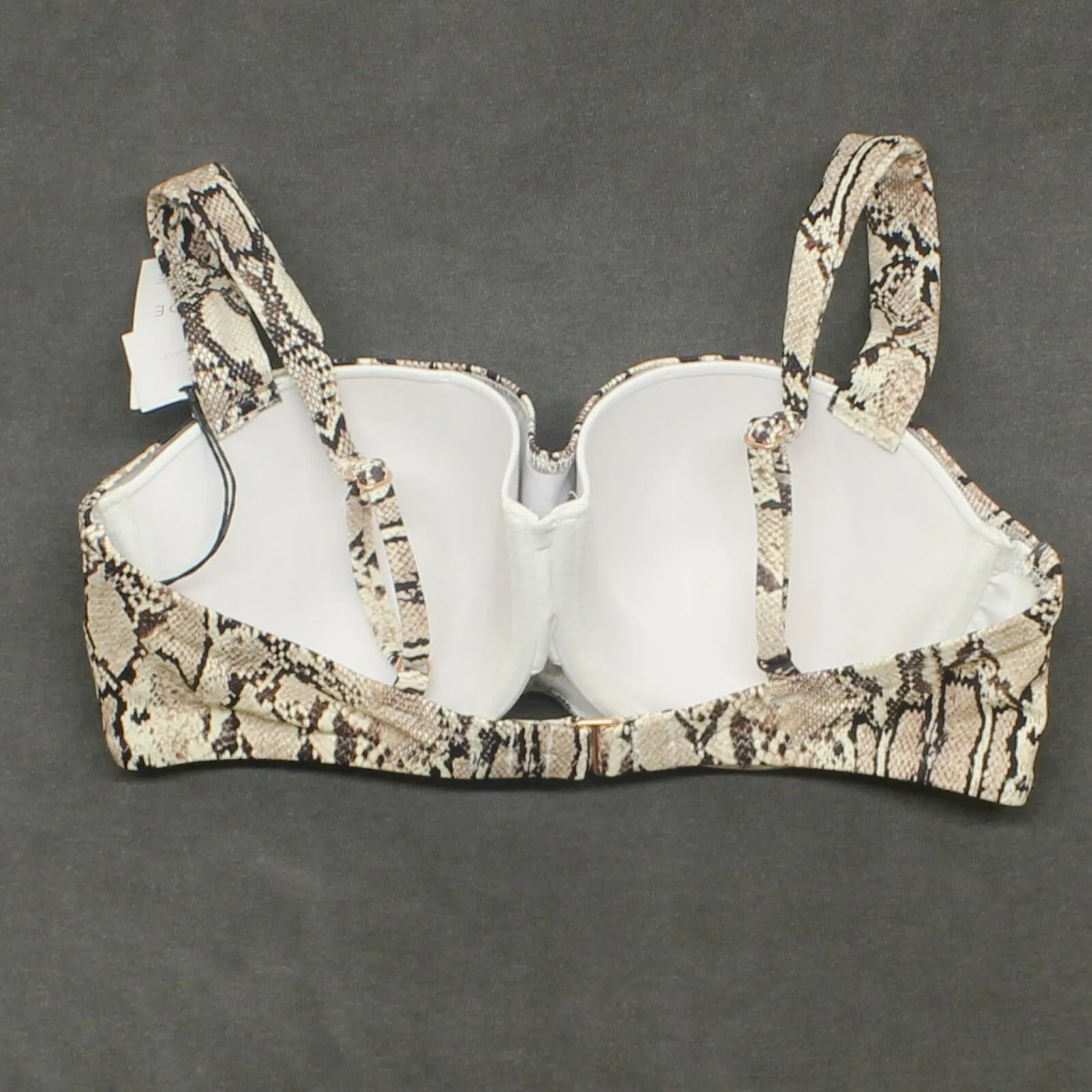 Shade & Shore Women's Snake Light Lift Square Neck Bralette Bikini Top