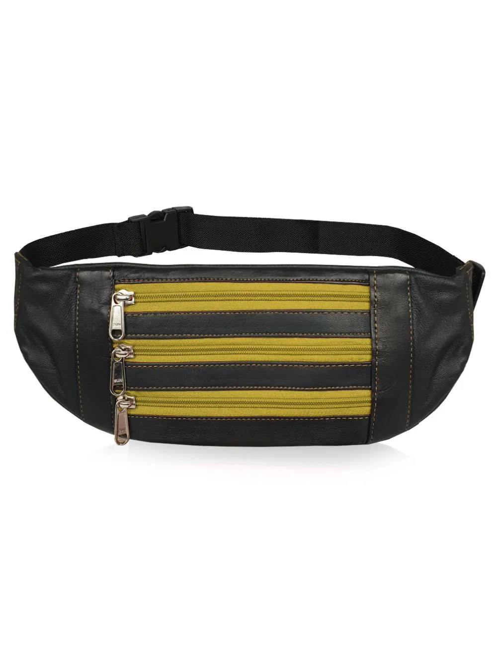 Slim Travel and Holiday Waist Pouch - Real Leather Money Belt Bum Bag