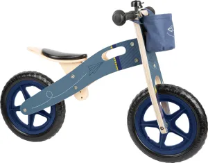 Small Foot Wooden Balance Bike Blue Paper Airplane