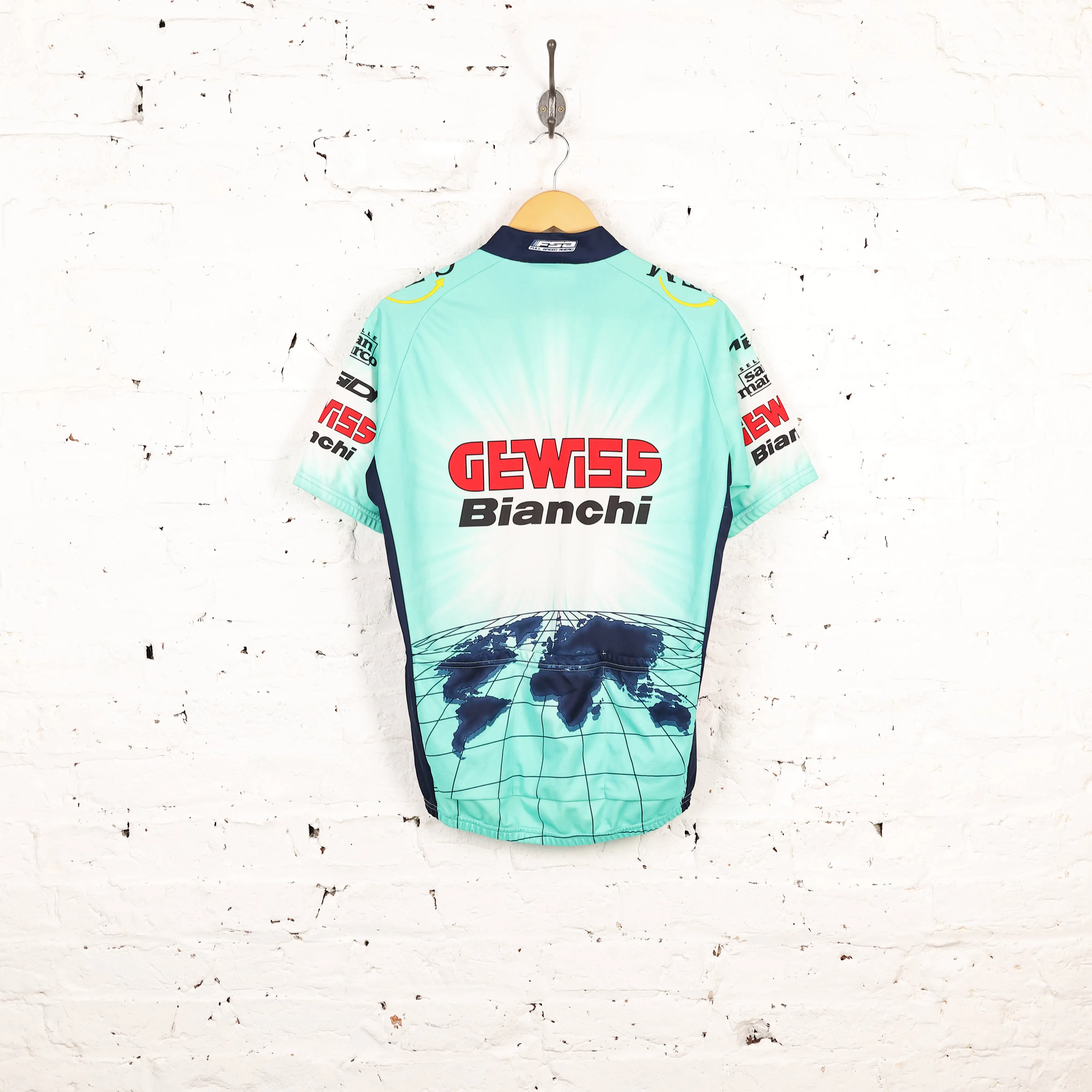 SMS Santini GeWiss Bianchi Cycling Top Jersey - Green - XXL