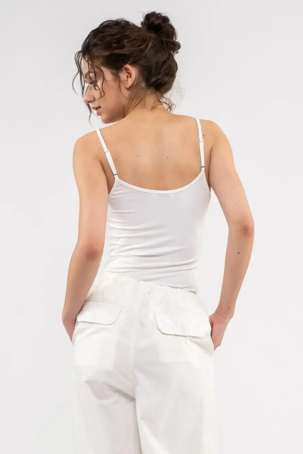 SOLID SPAGHETTI STRAP TANK TOP