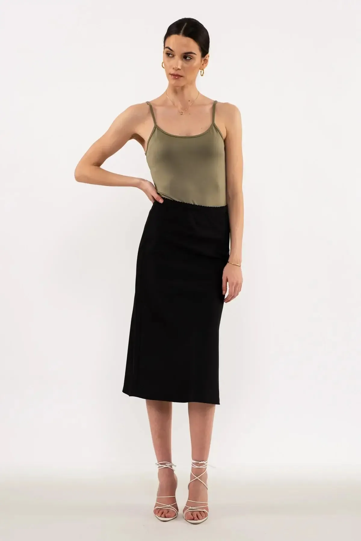 SOLID SPAGHETTI STRAP TANK TOP