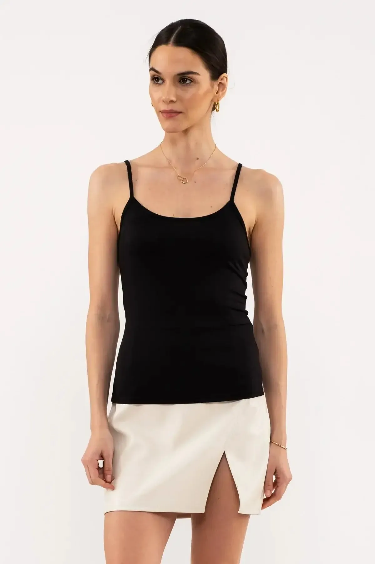SOLID SPAGHETTI STRAP TANK TOP