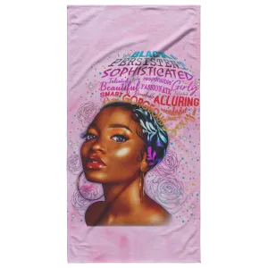 Sophisticated Beach Towel | Afro Girl Towel | Salt Life | Beach Gifts | Gifts for Her | Travel
