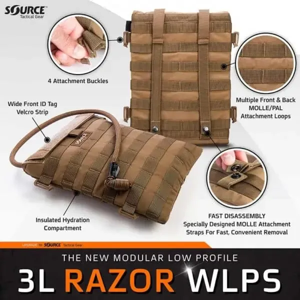 Source Tactical WLPS Razor 3L MOLLE Hydration Pouch