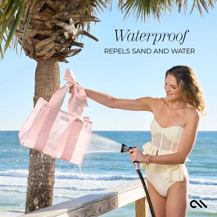 Special Edition Bow Beach Tote with Phone Pouch