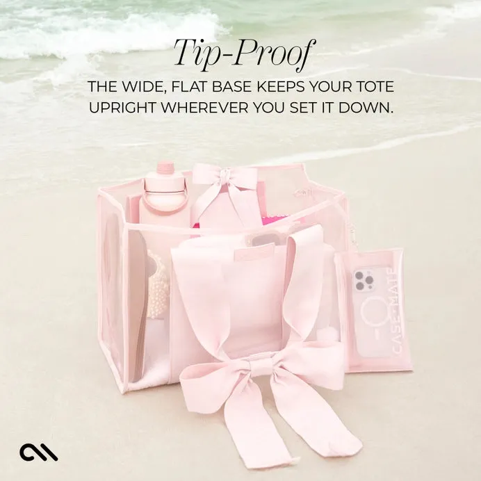 Special Edition Bow Beach Tote with Phone Pouch