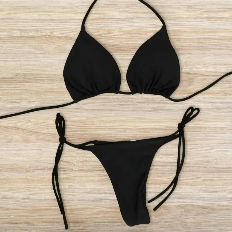 Split Strap Adjustable Bikini Set