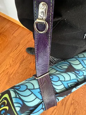 Stamped Leather Yoga Mat/Poster Tube Strap Lined - Assorted Designs