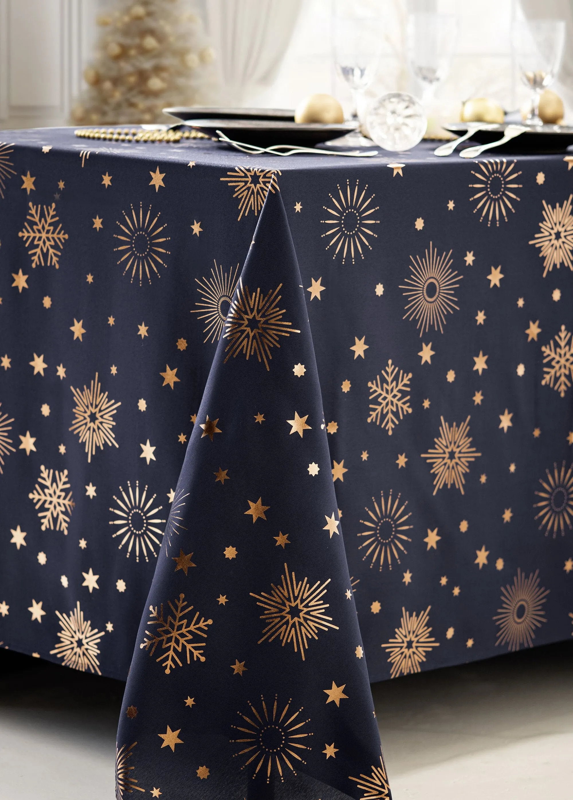 Starry Night Printed Party Tablecloth