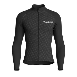 Stellar Grid | Charcoal Gray Male Long Sleeves Jersey