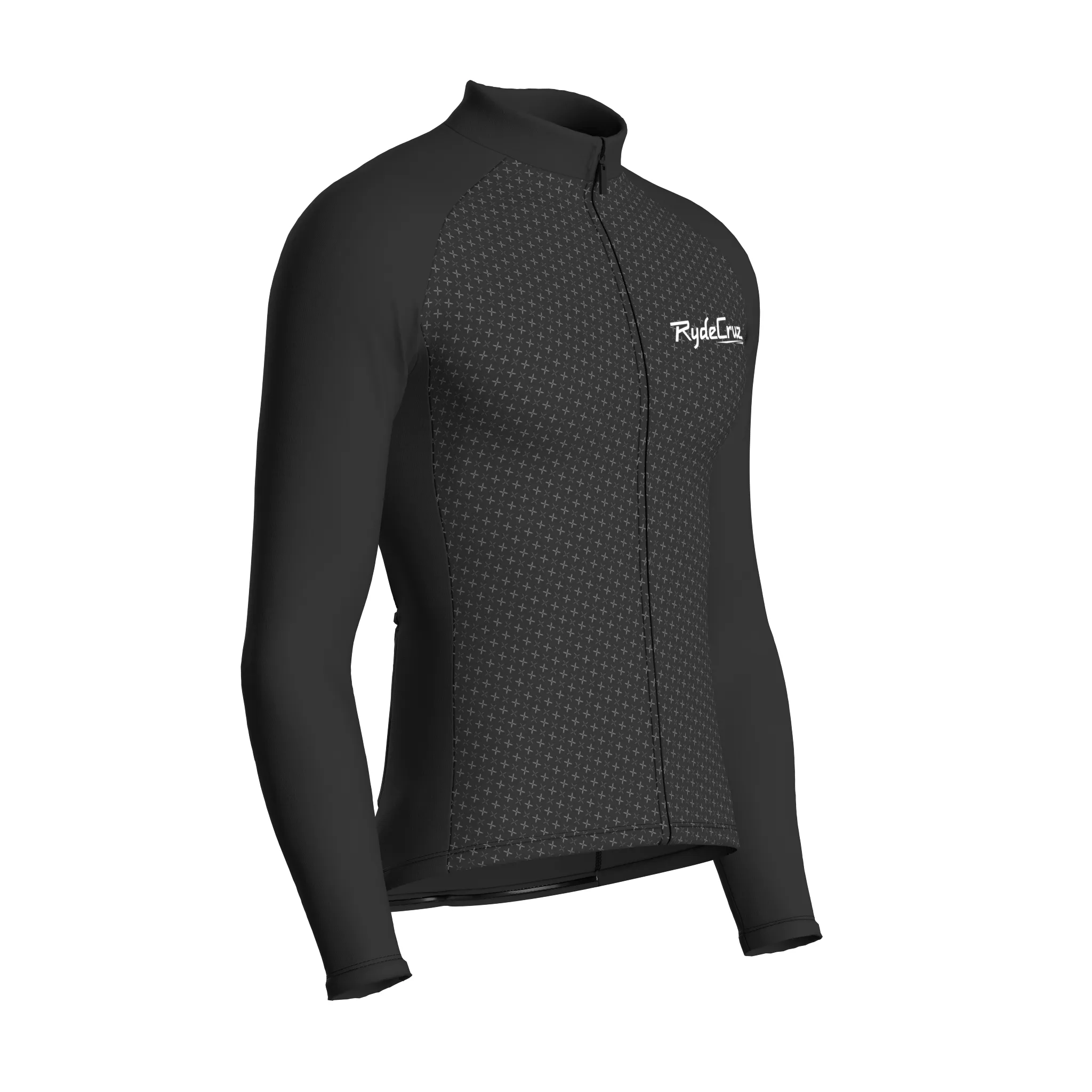 Stellar Grid | Charcoal Gray Male Long Sleeves Jersey