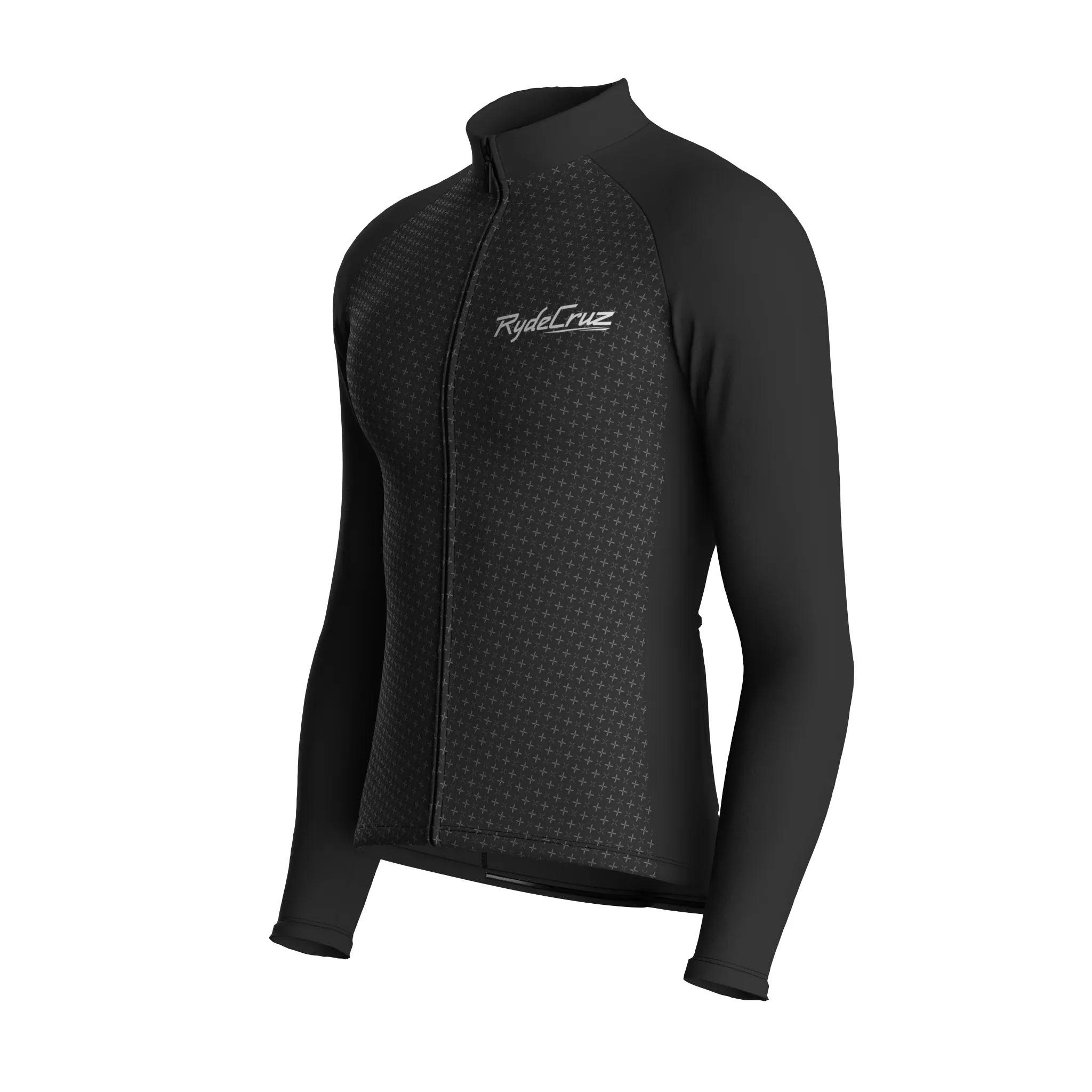 Stellar Grid | Charcoal Gray Male Long Sleeves Jersey