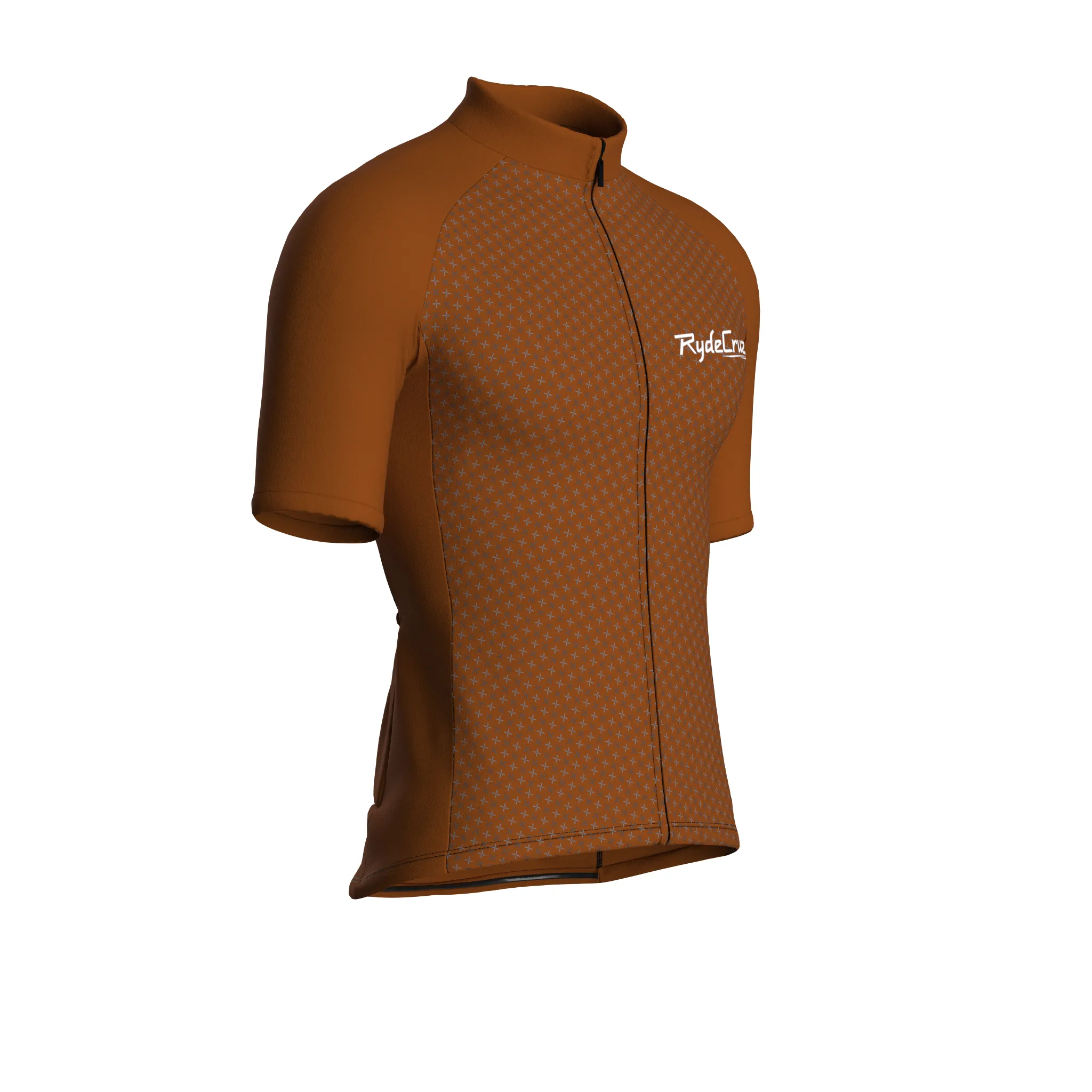 Stellar Grid | Earth Brown Male Short Sleeves Jersey