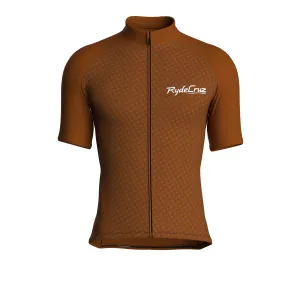 Stellar Grid | Earth Brown Male Short Sleeves Jersey