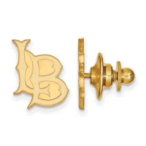 Sterling Silver Gold-plated California State University Long Beach L-B Lapel Pin