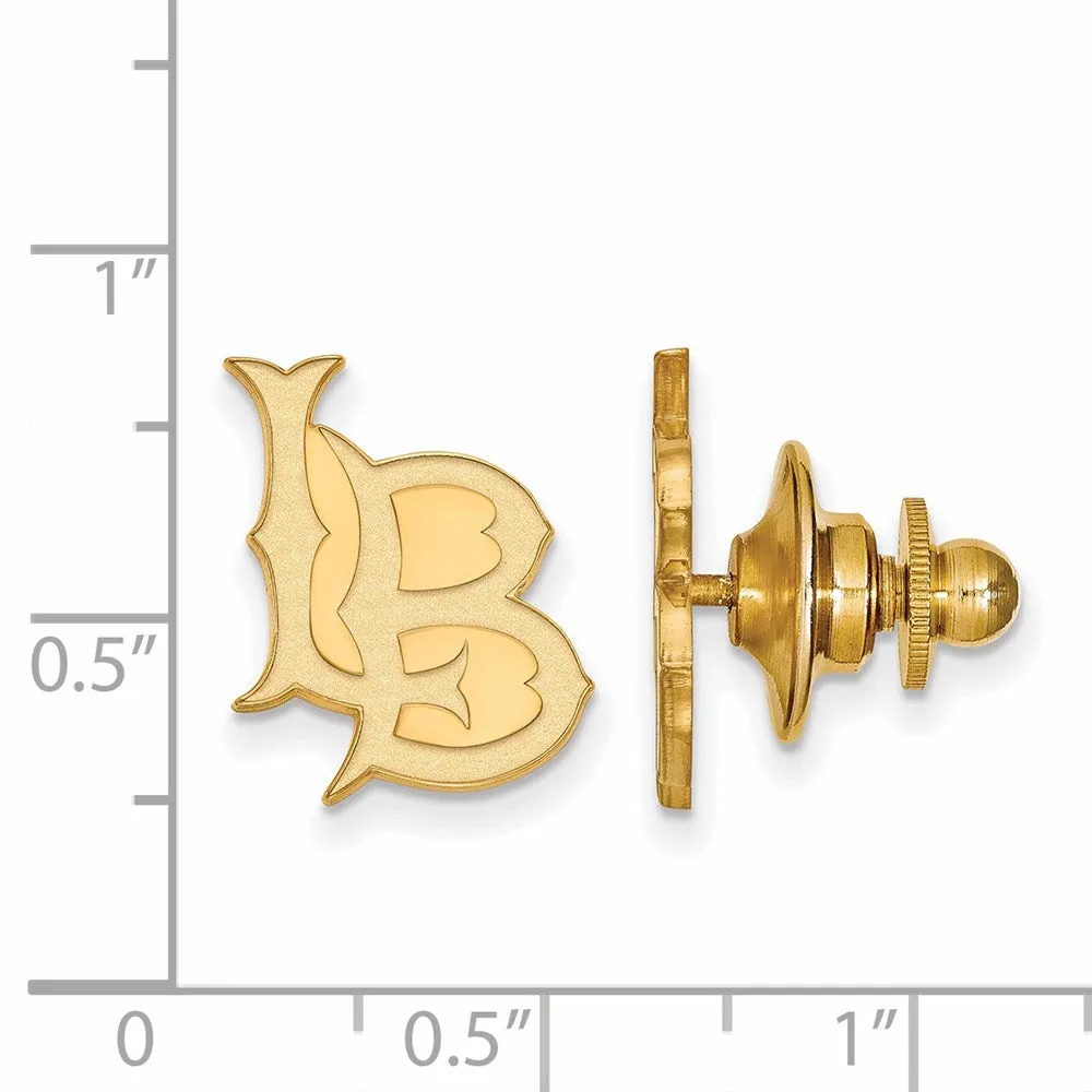 Sterling Silver Gold-plated California State University Long Beach L-B Lapel Pin