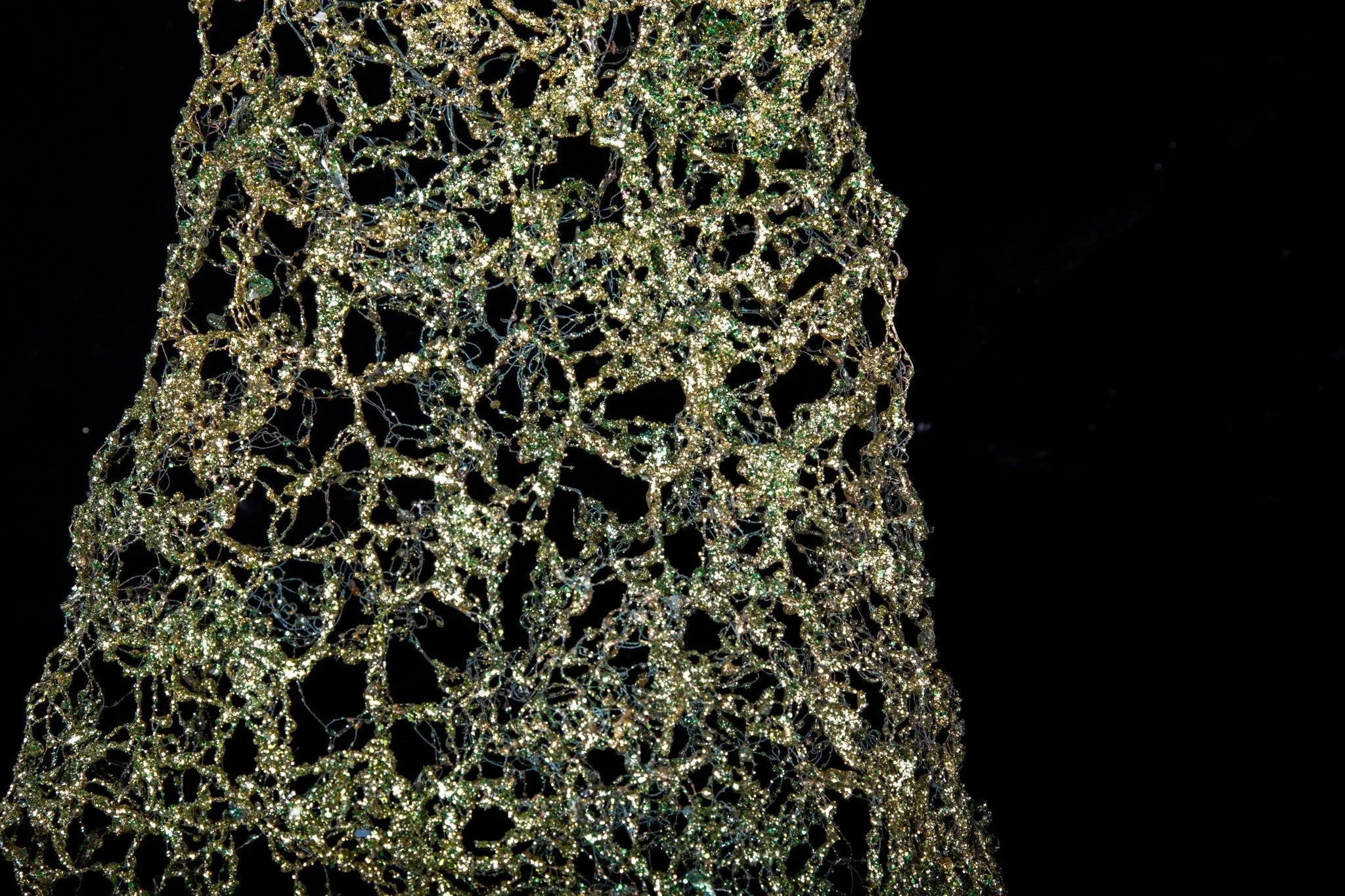Strapless Sweetheart Style Green Gold Dress Sculpture ~ Hyacinth Aurum (Gold Hyacinth)