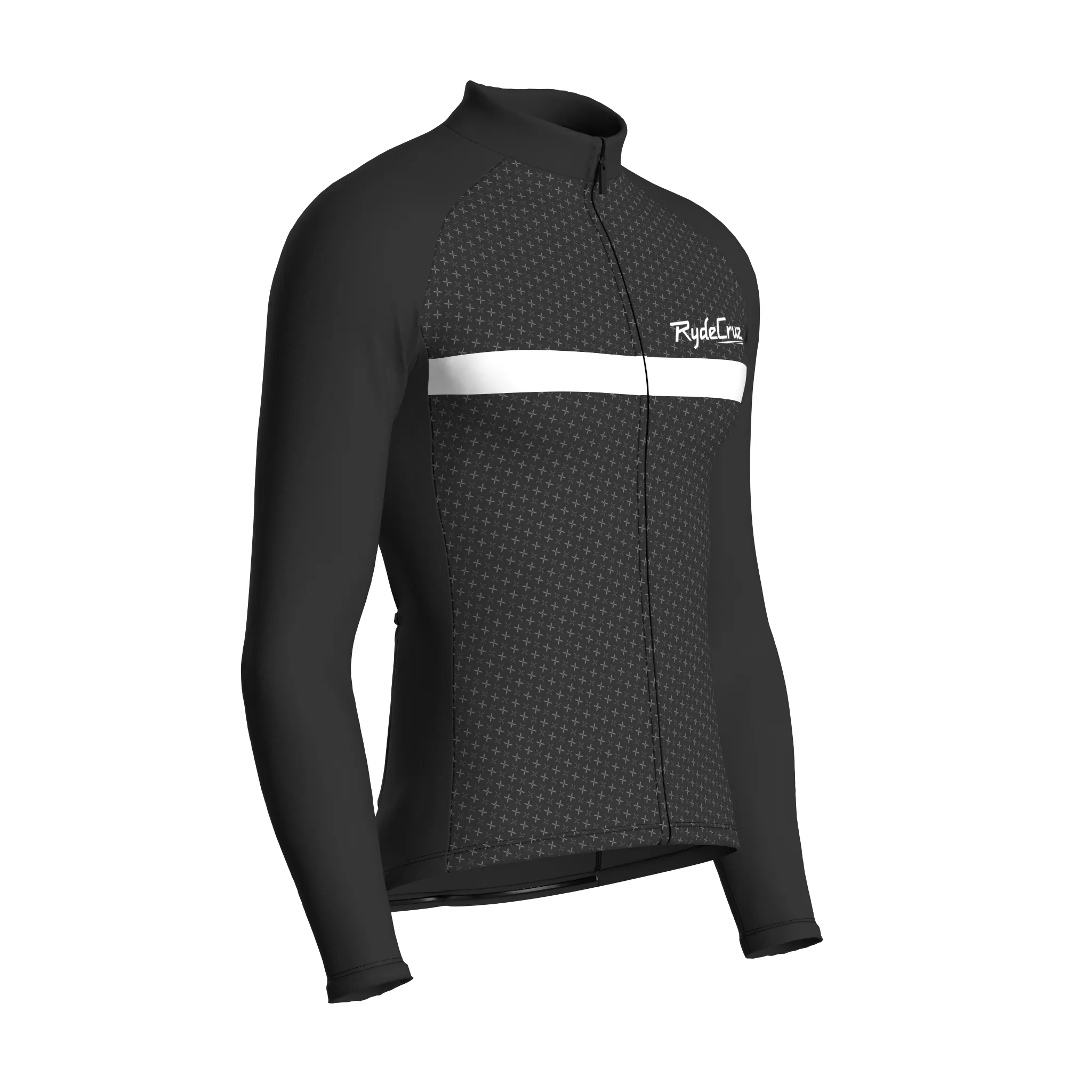 Stripe Dynamics | Charcoal Gray Male Long Sleeves Jersey