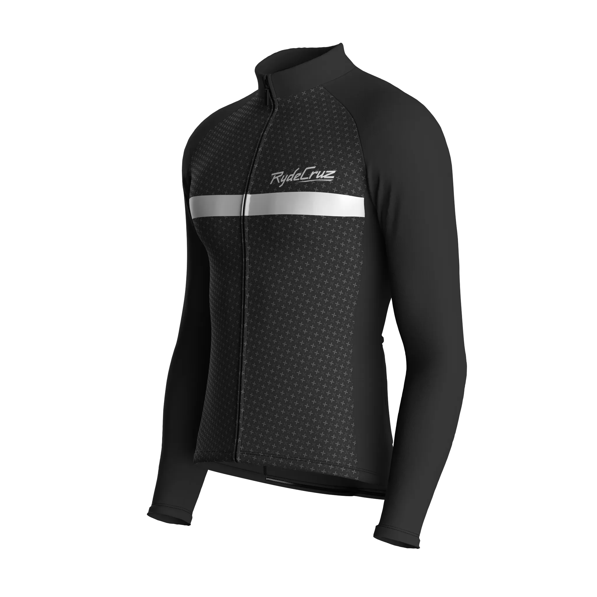 Stripe Dynamics | Charcoal Gray Male Long Sleeves Jersey