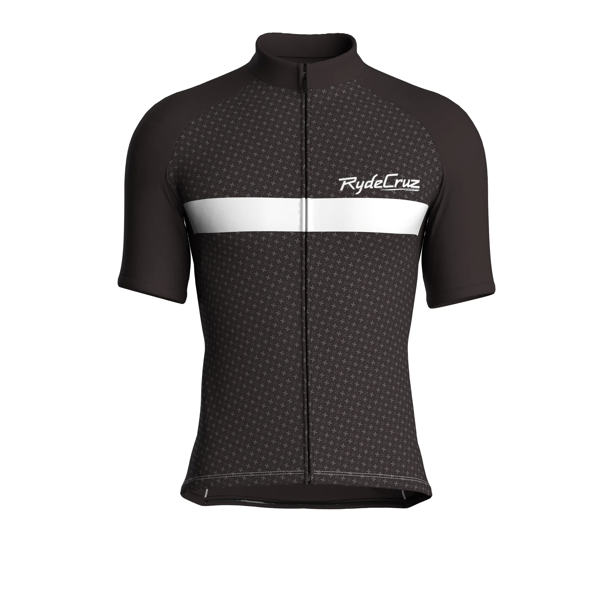 Stripe Dynamics | Dark Brown Male Short Sleeves Jersey