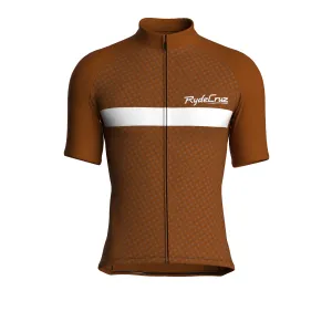Stripe Dynamics | Earth Brown Male Short Sleeves Jersey